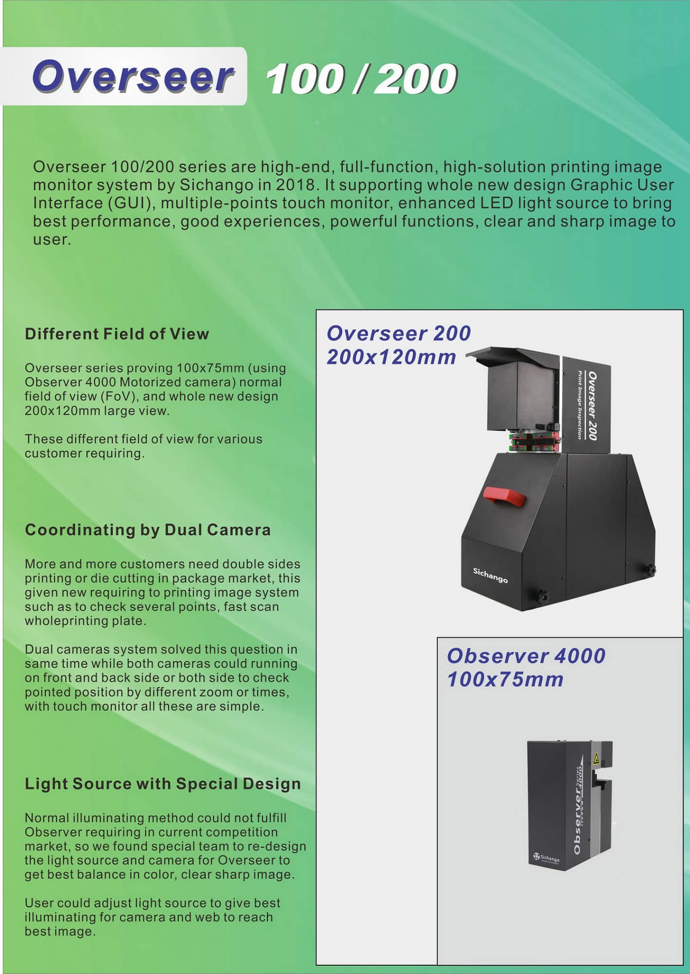 SICHANGO OV100 Система инспекции видеокамеры для машины флексографской печати этикеток ACS PPS SICHANGO OV100 Система инспекции видеокамеры для машины флексографской печати этикеток ACS PPS